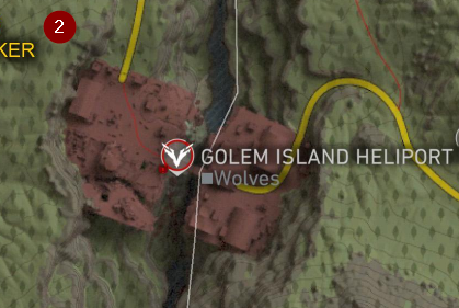 Golem Island satellite dish reference